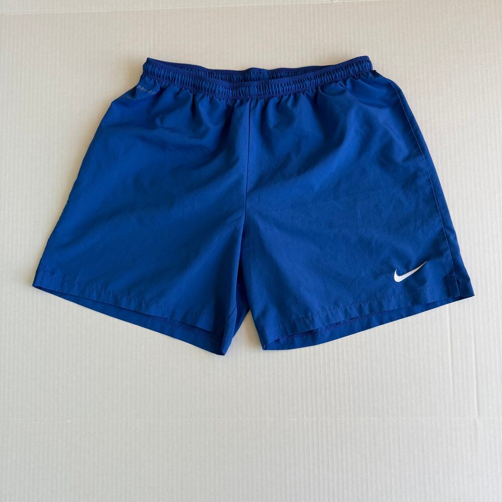 Nike Youth Dri-FIT Park III Soccer Shorts Royal Blue Large Embroidered Swish